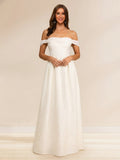Wisteria Belle Ivory front view prom dress