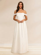 Wisteria Belle Ivory front view prom dress