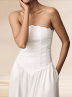 Olivienne Kate White side view prom dress