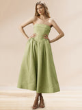Nolwenn True Sage Green front view prom dress