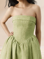 Nolwenn True Sage Green side view prom dress
