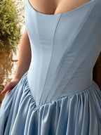 Marcelline Rae Sky Blue side view prom dress
