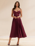 Jessalyn Cove Burgundy front view prom dress
