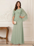Thea Mirren Sage Green front view mother of the bride dress