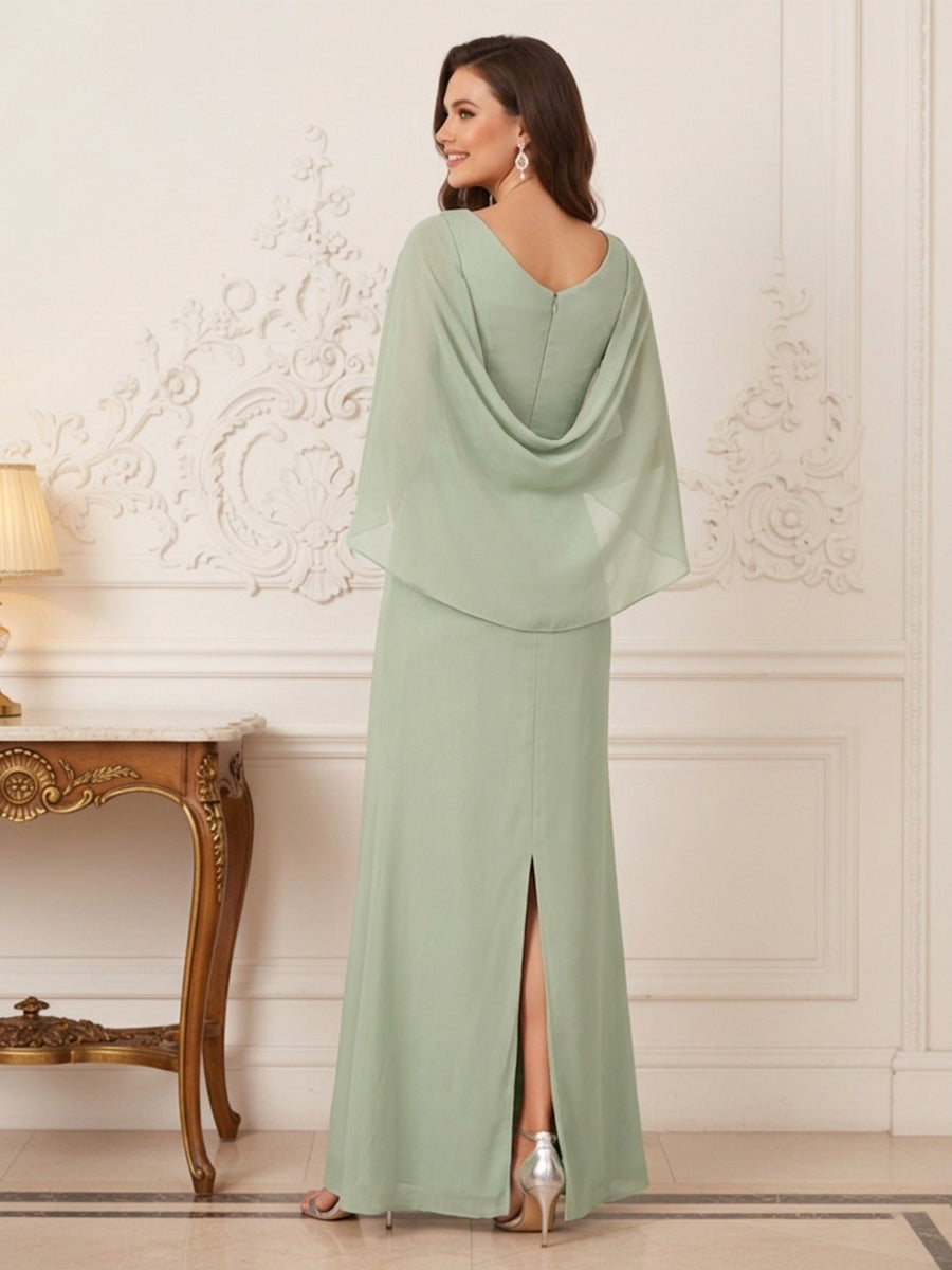 Thea Mirren Sage Green back view mother of the bride dress