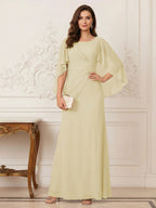 Thea Mirren Champagne back view mother of the bride dress