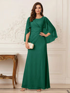 Thea Mirren Hunter Green front view mother of the bride dress