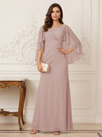 Thea Mirren Dusty Rose back view mother of the bride dress