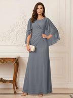 Thea Mirren Grey front view mother of the bride dress