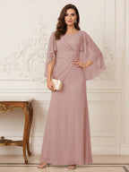 Thea Mirren Mauve front view mother of the bride dress