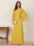 Thea Mirren Gold back view mother of the bride dress