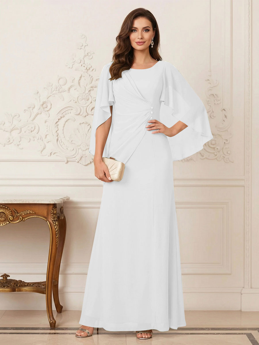 Thea Mirren Ivory back view mother of the bride dress