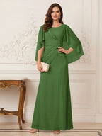 Thea Mirren Olive Green front view mother of the bride dress
