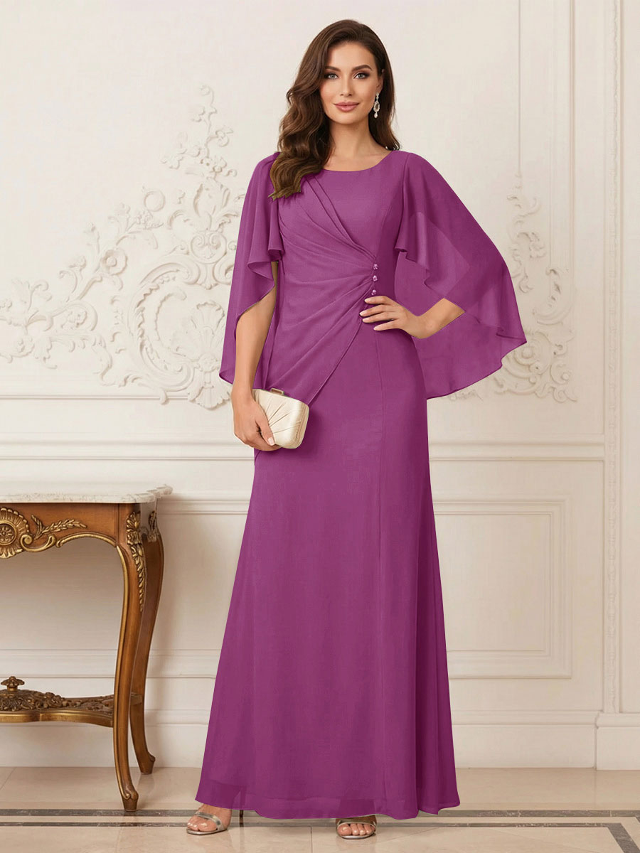 Thea Mirren Orchid front view mother of the bride dress