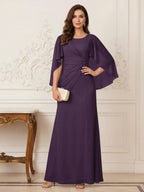 Thea Mirren Plum back view mother of the bride dress