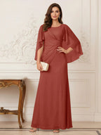Thea Mirren Rust front view mother of the bride dress