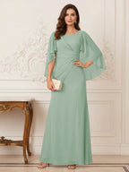 Thea Mirren Sage Green fabric detail mother of the bride dress