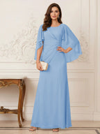 Thea Mirren Sky Blue side view mother of the bride dress