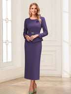 Philippa Moon Grape front view mother of the bride dress