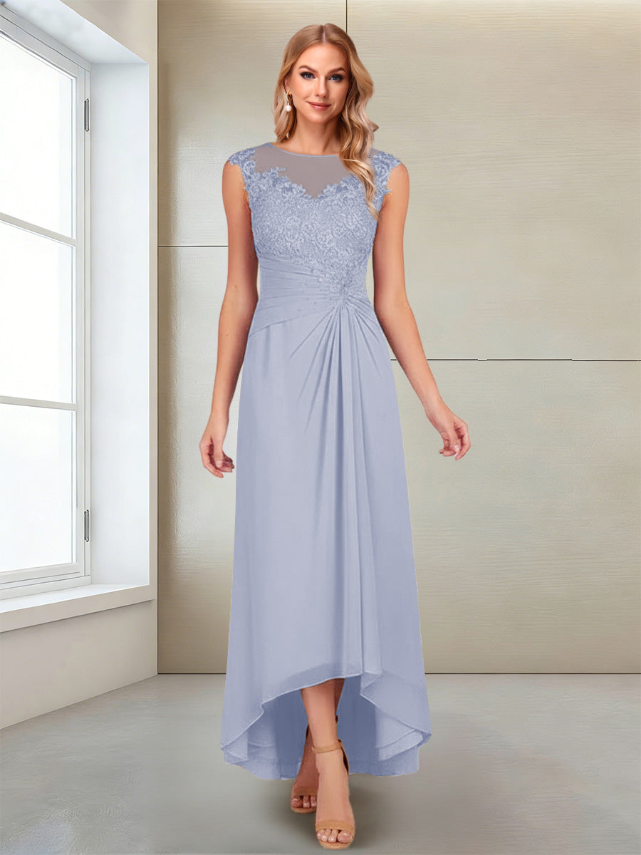 Rosa Pearl Lavender front view mother of the bride dress