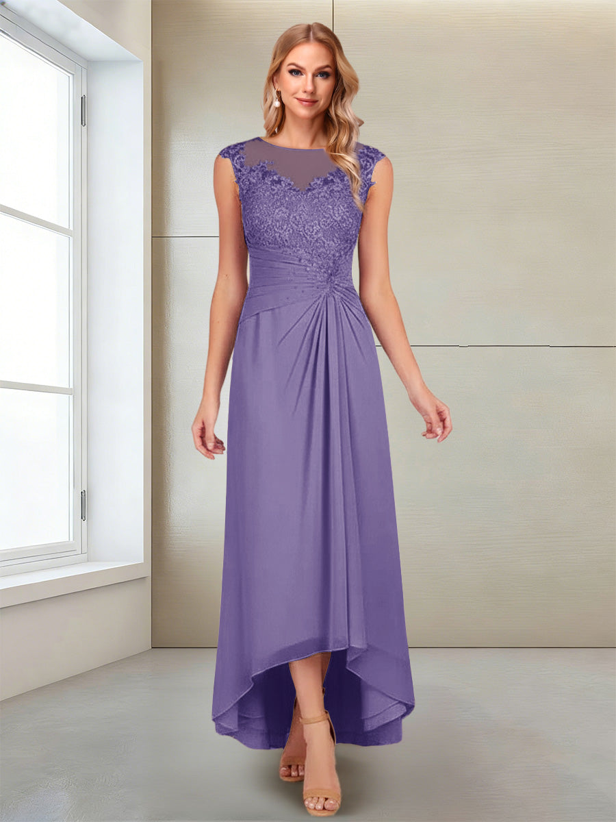 Rosa Pearl Lilac back view mother of the bride dress