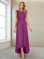 Rosa Pearl Orchid front view mother of the bride dress