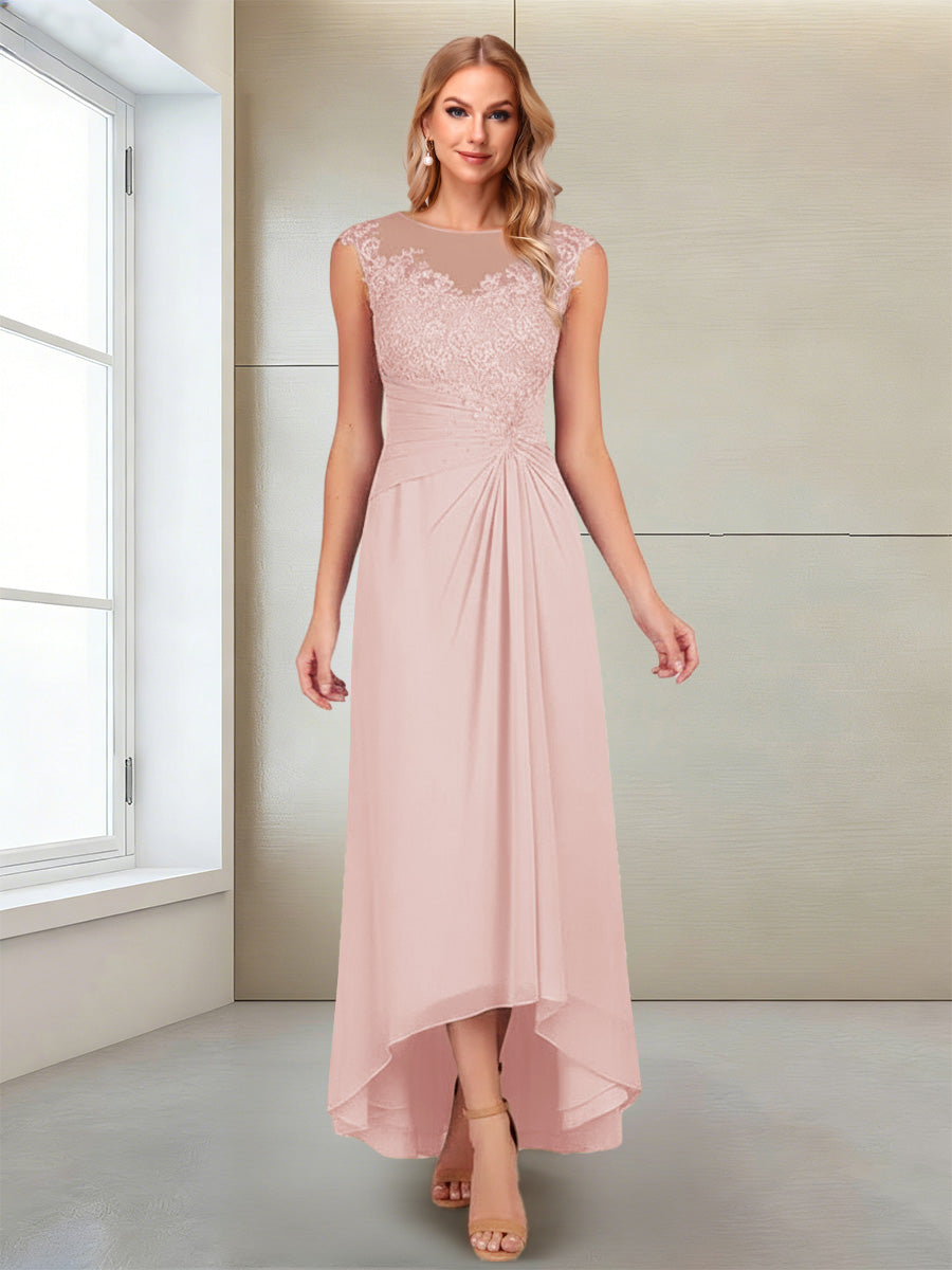 Rosa Pearl Pearl Pink back view mother of the bride dress