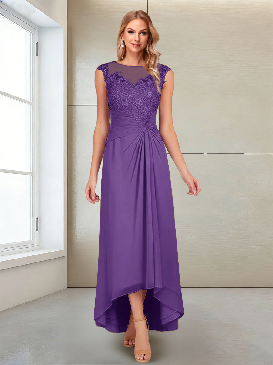 Rosa Pearl Regency front view mother of the bride dress