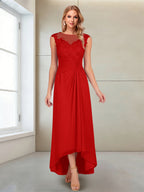 Rosa Pearl Red front view mother of the bride dress