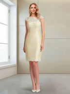 Marissa Mae Champagne bodice detail mother of the bride dress