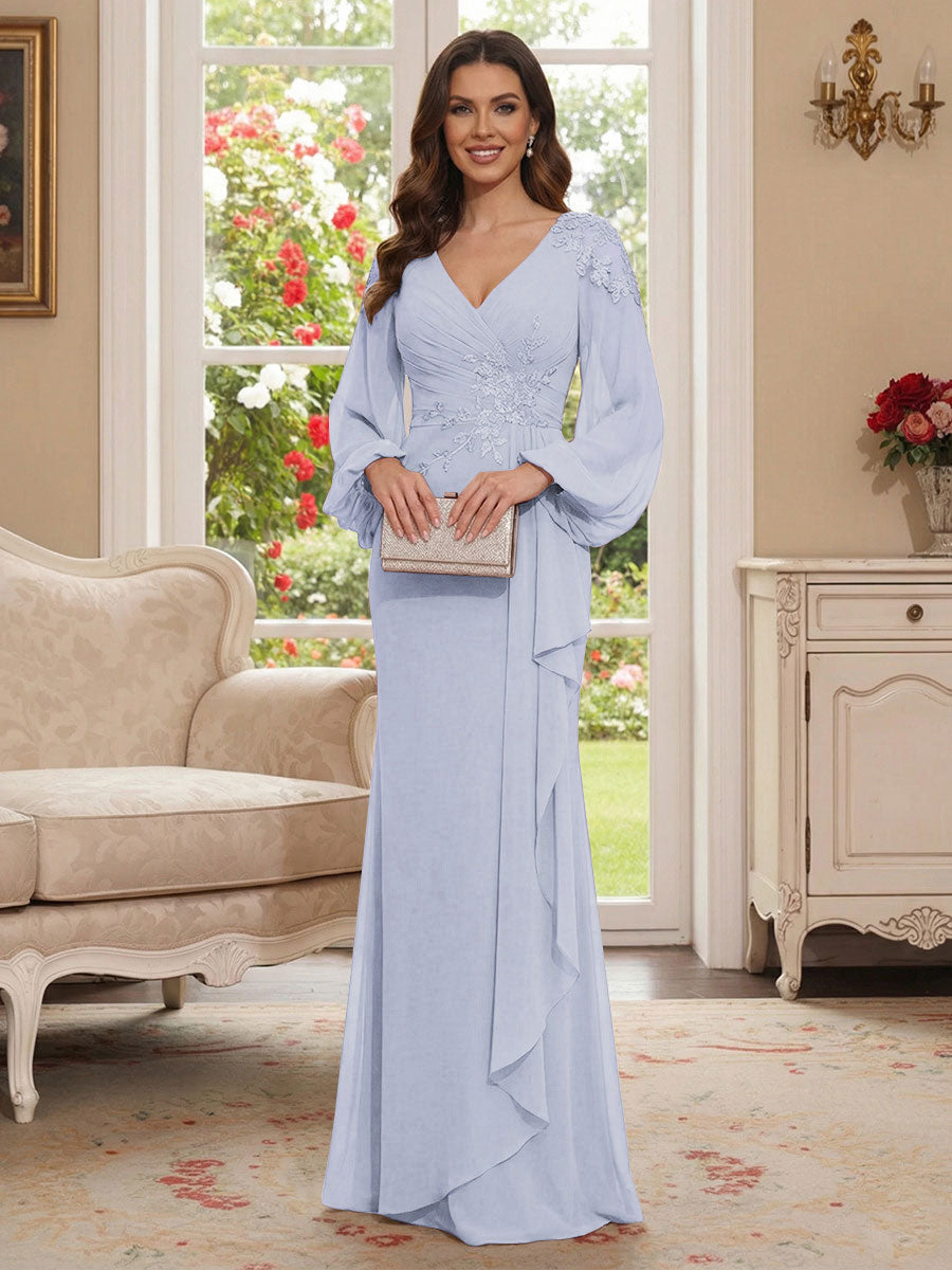 Sophia Mae Lavender front view mother of the bride dress