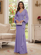 Sophia Mae Lilac front view mother of the bride dress