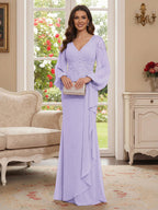 Sophia Mae Lilac back view mother of the bride dress