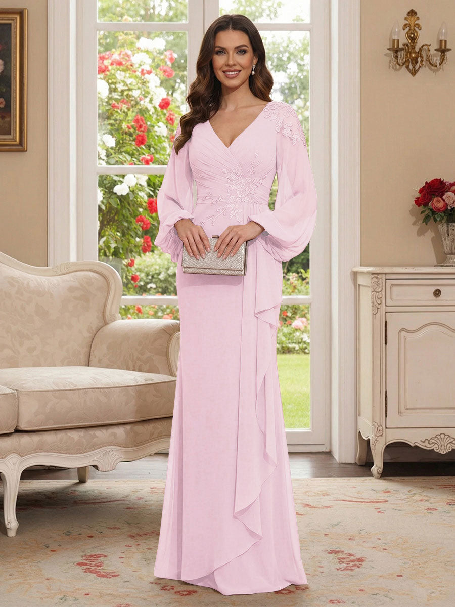 Sophia Mae Rose Pink front view mother of the bride dress