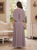 Roxanne Rose Mauve back view mother of the bride dress