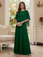 Roxanne Rose Hunter Green front view mother of the bride dress