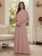 Roxanne Rose Dusty Rose back view mother of the bride dress