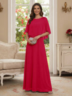 Roxanne Rose Fuchsia back view mother of the bride dress