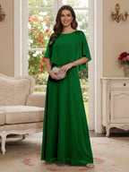 Roxanne Rose Forest Green front view mother of the bride dress