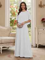 Roxanne Rose Ivory back view mother of the bride dress