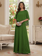 Roxanne Rose Olive Green front view mother of the bride dress