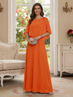 Roxanne Rose Orange front view mother of the bride dress