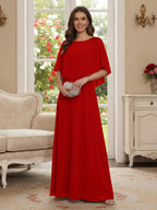 Roxanne Rose Red front view mother of the bride dress