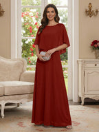 Roxanne Rose Rust front view mother of the bride dress