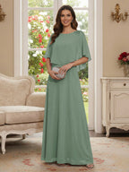Roxanne Rose Sage Green back view mother of the bride dress