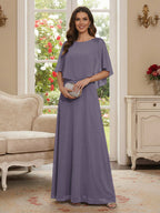 Roxanne Rose Wisteria back view mother of the bride dress