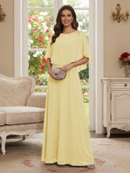 Roxanne Rose Yellow front view mother of the bride dress