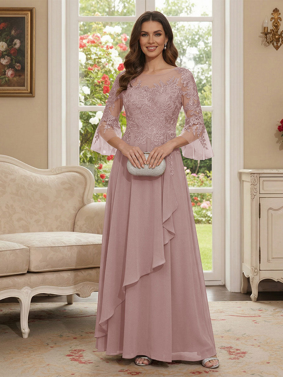 Margaret June Mauve bodice detail mother of the bride dress