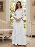 Margaret June Ivory back view mother of the bride dress