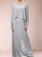 Zara Claire Silver side view mother of the bride dress